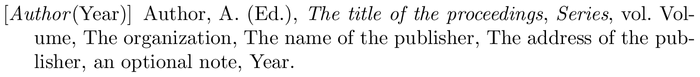 agu: example of a bibliography item for an proceedings entry