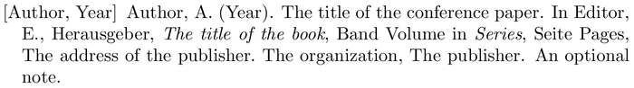 apalike-german: example of a bibliography item for an inproceedings entry