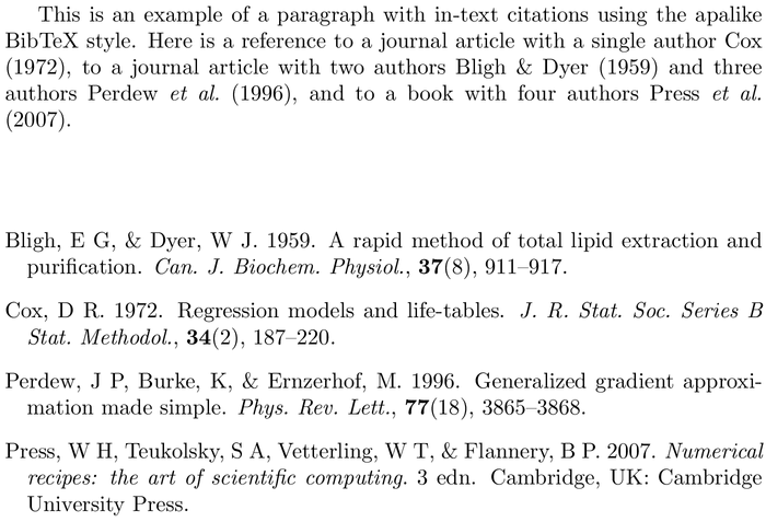 BibTeX authordate1 bibliography style example with in-text references and bibliography