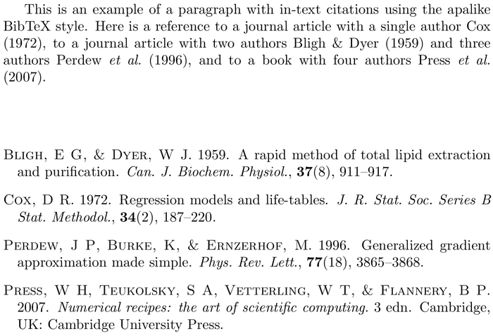BibTeX authordate3 bibliography style example with in-text references and bibliography