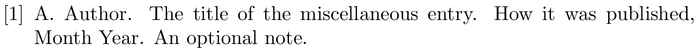 abbrv: example of a bibliography item for an misc entry