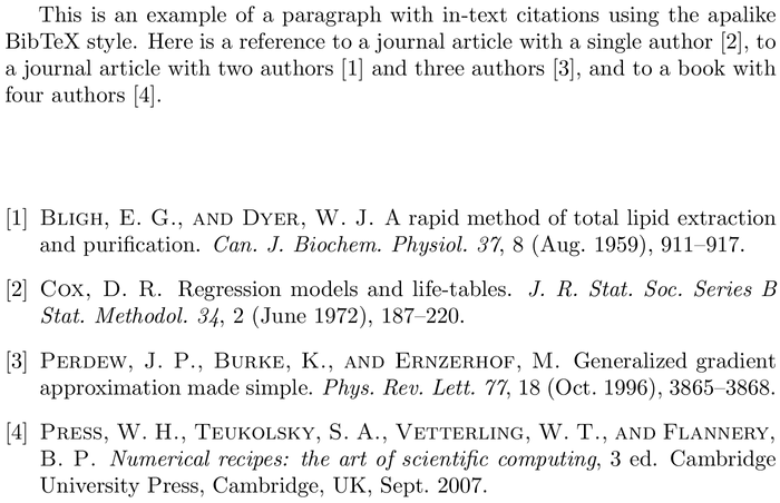 Bibtex Acm Bibliography Style Examples Bibtex Com