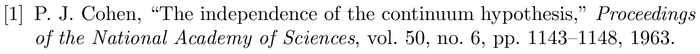 BibTeX example: article citation style ieeetr