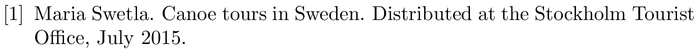 BibTeX example: booklet citation style unsrt