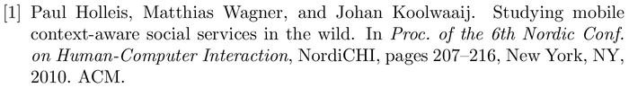 BibTeX example: inproceedings citation style unsrt