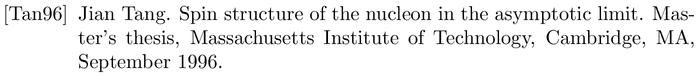 BibTeX example: mastersthesis citation style alpha