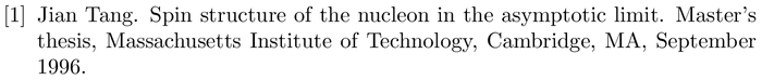 BibTeX example: mastersthesis citation style plain