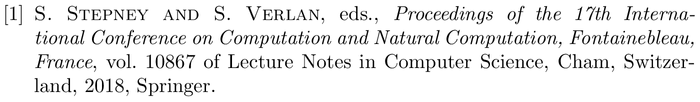 BibTeX example: proceedings citation style siam