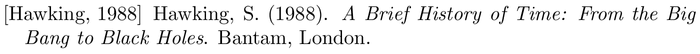 BibTeX example of a whole book citation style apalike