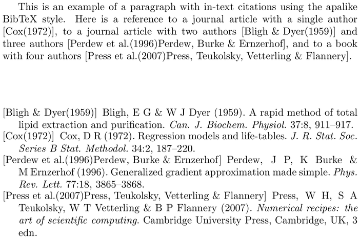 BibTeX cascadilla bibliography style example with in-text references and bibliography