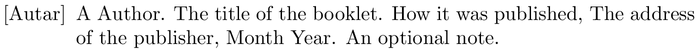 dk-alpha: example of a bibliography item for a booklet entry