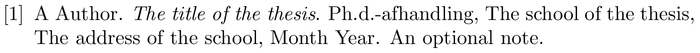 dk-plain: example of a bibliography item for an phdthesis entry
