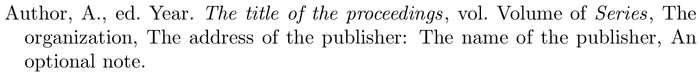 ajae: example of a bibliography item for an proceedings entry