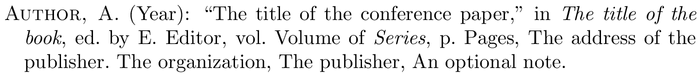 econometrica: example of a bibliography item for an inproceedings entry