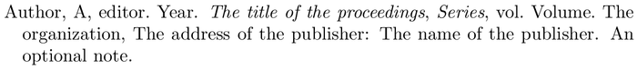 jpe: example of a bibliography item for an proceedings entry