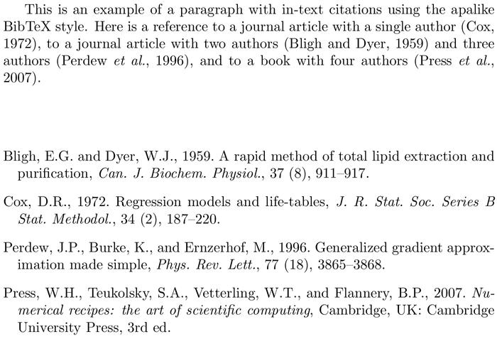 BibTeX tandfx bibliography style example with in-text references and bibliography
