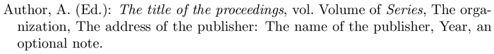 worlddev: example of a bibliography item for an proceedings entry