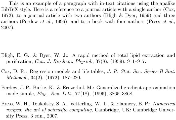 BibTeX worlddev bibliography style example with in-text references and bibliography