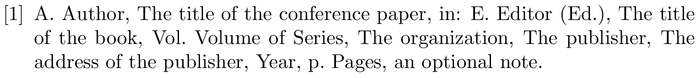 elsarticle-num: example of a bibliography item for an inproceedings entry