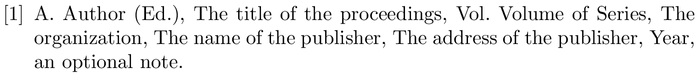 elsarticle-num: example of a bibliography item for an proceedings entry