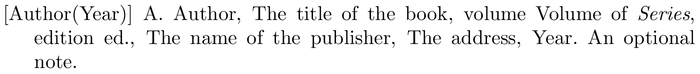 elsarticle-num-names: example of a bibliography item for a book entry