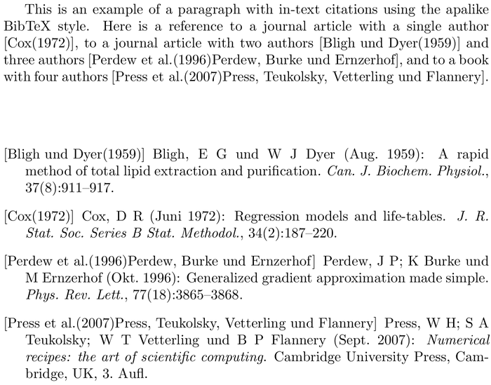 BibTeX hc-de bibliography style example with in-text references and bibliography