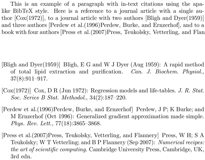 BibTeX hc-en bibliography style example with in-text references and bibliography