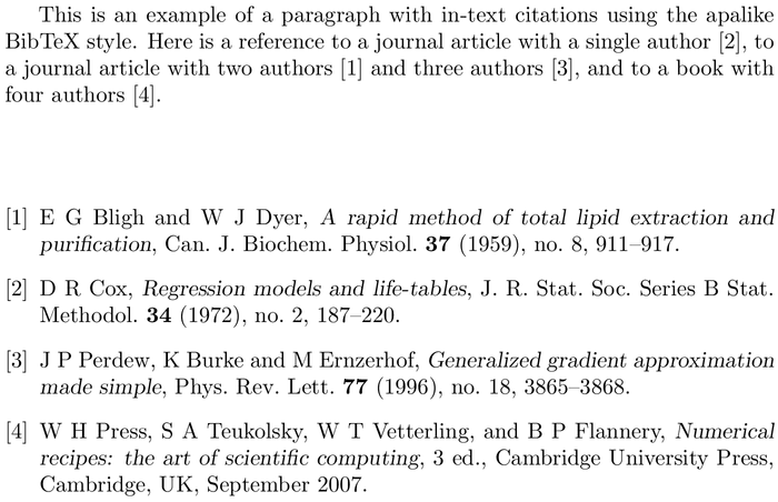 BibTeX ijmart bibliography style example with in-text references and bibliography