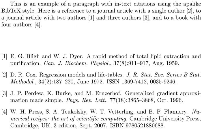 BibTeX is-abbrv bibliography style example with in-text references and bibliography
