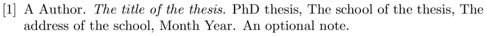 is-plain: example of a bibliography item for an phdthesis entry