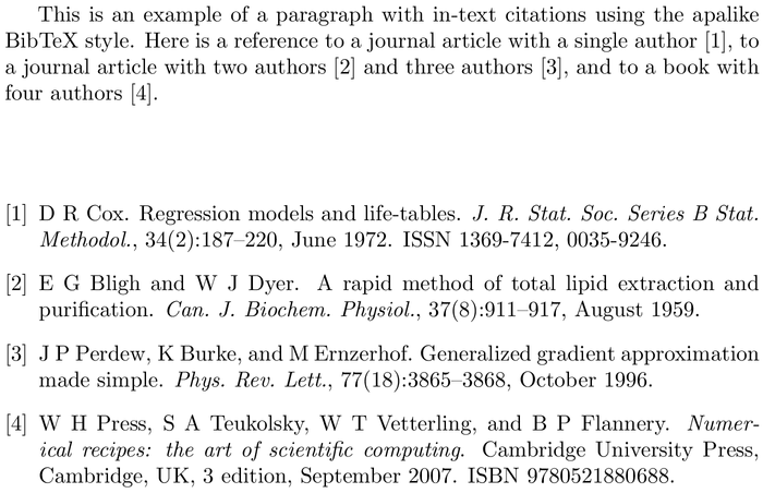BibTeX is-unsrt bibliography style example with in-text references and bibliography