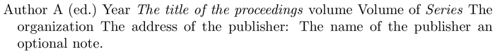 ajl: example of a bibliography item for an proceedings entry