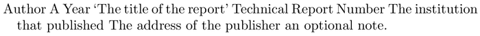ajl: example of a bibliography item for an techreport entry