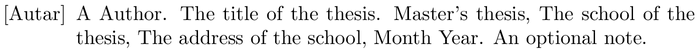 annotate: example of a bibliography item for an mastersthesis entry