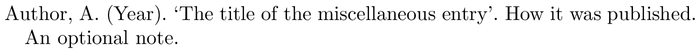 automatica: example of a bibliography item for an misc entry