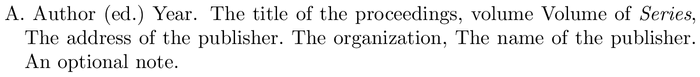 cbe: example of a bibliography item for an proceedings entry