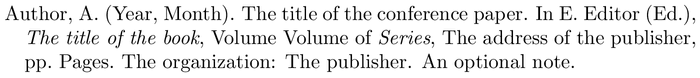 chicagoa: example of a bibliography item for an inproceedings entry