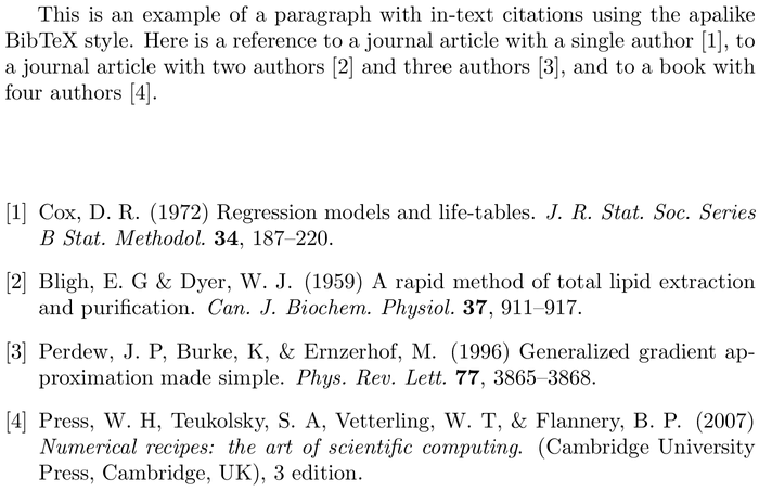 BibTeX pnas2009 bibliography style example with in-text references and bibliography
