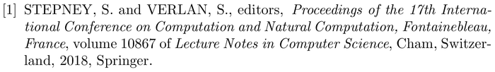 nf: example of a bibliography item for an proceedings entry