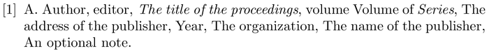 pf: example of a bibliography item for an proceedings entry