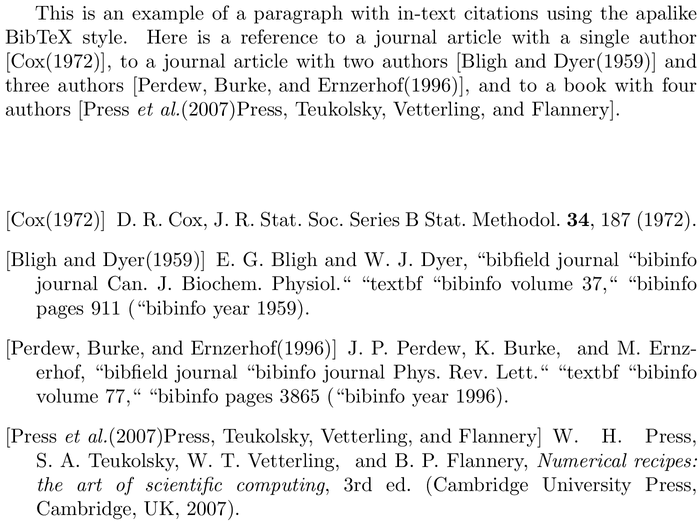 BibTeX aipnum4-1 bibliography style example with in-text references and bibliography