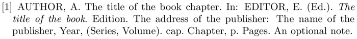 abntex2-num: example of a bibliography item for an incollection entry