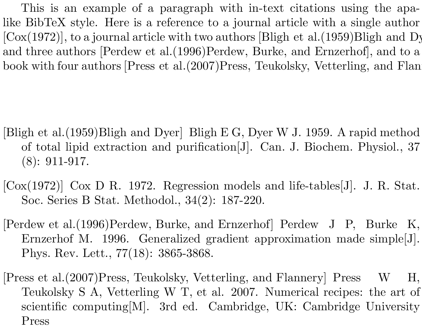 BibTeX thuthesisauthoryear bibliography style [examples]