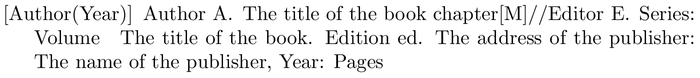 thuthesis-numeric: example of a bibliography item for an incollection entry