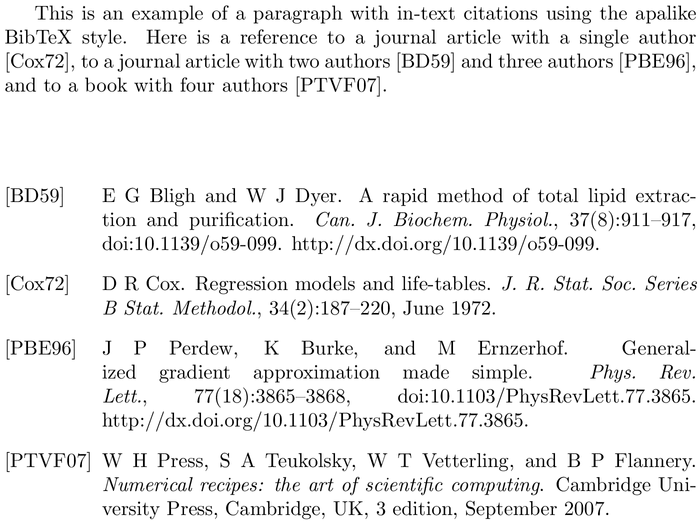 BibTeX alphaurl bibliography style example with in-text references and bibliography